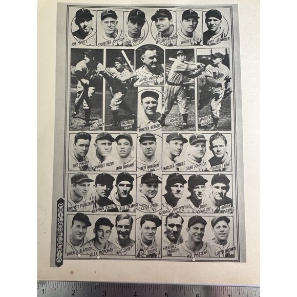 1940 Philadelphia Phillies Chuck Klein Kirby Higbe 8x11 Baseball Team Picture - Picture 1 of 4